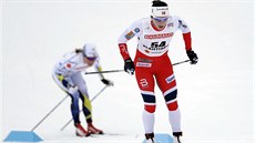 Norská hv�zda Marit Björgenová na desetikilometrové trati klasickou technikou...