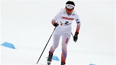 Kateina Berouková na desetikilometrové trati klasickou technikou na...