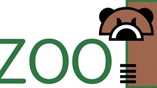Logo děčínské zoologické zahrady a na něm majestátný grizzly.