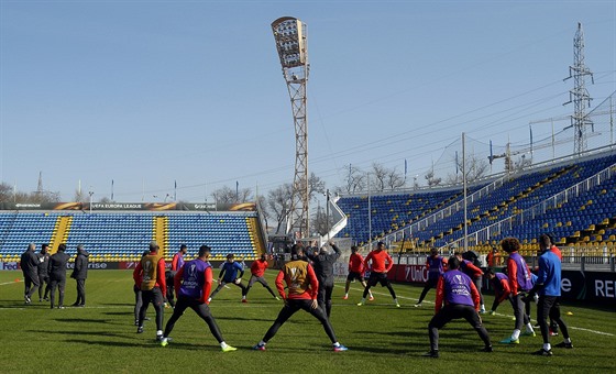 Fotbalisté Manchesteru United trénují na hiti v Rostov.