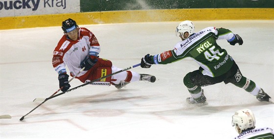 Momentka z utkn Olomouc - Karlovy Vary.