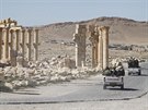 Syrská armáda vjídí do historického msta Palmýra. (1. 4. 2016)