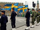 védtí vojáci na pehlídce ped královským palácem ve Stockholmu (18. ervna...