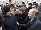 Ruský prezident Vladimir Putin na návtv Krasnojarsku (1. bezna 2017)