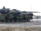 Nmecký tank Leopard v litevském etokai (24. února 2017)