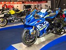 Jedna z nejrychlejích sériových motorek na výstav, Suzuki GSX-R 1000, která...