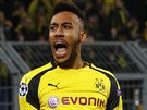 TOOOOR. Gól nmeckého Dortmundu oslavuje jeho stelec Pierre-Emerick Aubameyang.