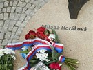 Slavnostn odhalen pomnku Milady Horkov ve Snmovn ulici (16. listopadu...
