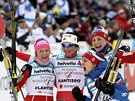 Norské kvarteto Maiken Caspersen Fallaová, Heidi Wengová, Astrid Jacobsenová a...