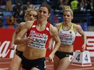 Zuzana Hejnová v rozbhu na 400 metr na halovém mistrovství Evropy v Blehrad...