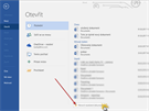 Poté lze vybrat poloku Obnovit neuloené dokumenty