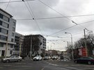 Kiovatka ulic Radlická a Za enskými domovy (7.3.2017)