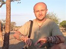 Cestovatel Radim Pt��ek v Namibii v Africe.