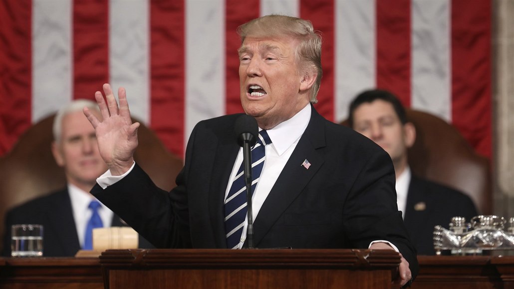 Americký prezident Donald Trump vystoupil v Kongresu s tradi�ním projevem....