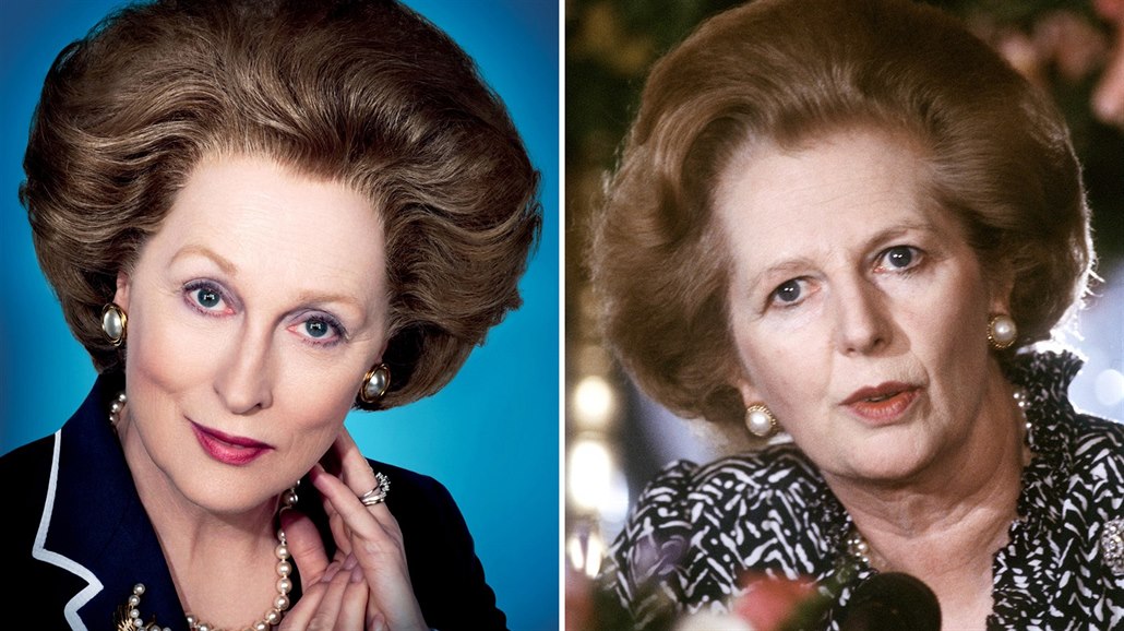 Here�ka Meryl Streepová (vlevo) jako britská premiérka Margaret Thatcherová