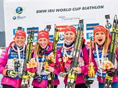 Eva Puskarkov, Jessica Jislov, Lucie Charvtov a Gabriela Koukalov po...