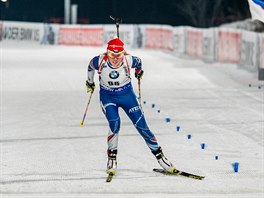 Eva Puskarkov v cli sprintu v Pchjongchangu.