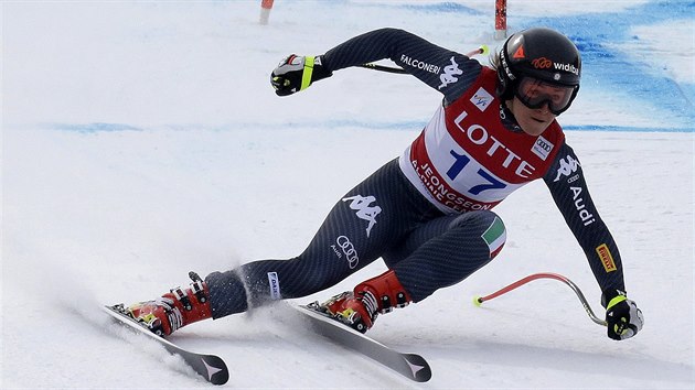 Sofia Goggiaov v superobm slalomu v ongsonu.