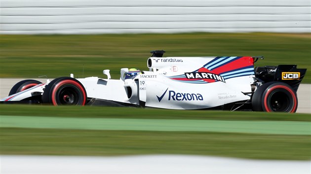 Brazilec Felipe Massa z Williamsu zajel v vodn den zvrench test formule 1 v Barcelon nejrychlej as.