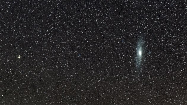 Fotografie galaxie v souhvzd Andromedapozen v noru 2016 z pomez Olomouckho a Moravskoslezskho kraje.