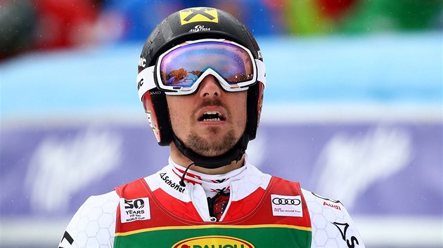 Marcel Hirscher po vtzstv v obm slalomu v Kranjsk Goe.