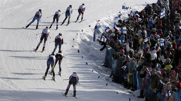 Momentka ze zvodu en na 30 km voln na svtovm ampiontu v Lahti