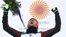 DAL�Í ZLATO. N�mecký sdru�ená� Johannes Rydzek po druhém individuálním triumfu...