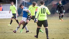 Momentka z pohárového duelu Táborsko vs. Liberec (ve lutém).