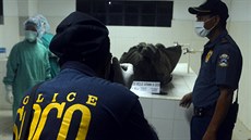 Pytel obsahující poz�statky N�mece Jürgena Kantnera, kterého s�ali teroristé z...