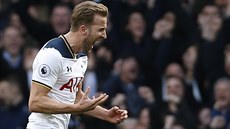 NEZASTAVITELNÝ. Harry Kane z Tottenhamu slaví dal�í ze svých gól�.