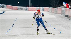 Eva Puskaríková v cíli sprintu v Pchjongchangu.