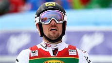 Marcel Hirscher po vítzství v obím slalomu v Kranjské Goe.