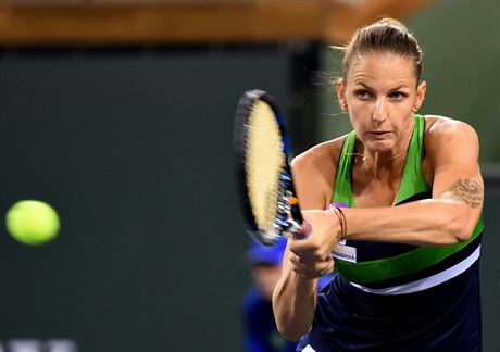 Karolína Plíková na turnaji v Indian Wells.