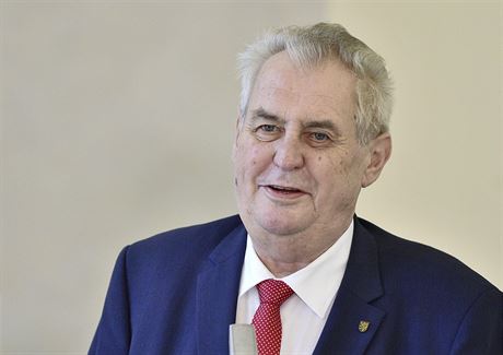 Prezident Milo Zeman pi oficiálním oznámení své kandidatury v pímé volb...