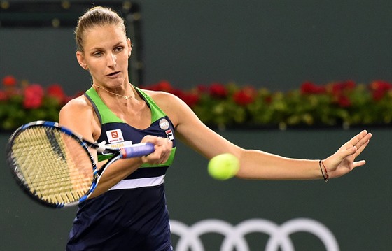 Karolína Plíková na turnaji v Indian Wells