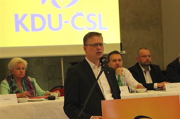 éf lidovc Pavel Blobrádek na celostátní konferenci KDU-SL v jihlavském...