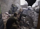 Ukrajintí vojáci v Avdijivce (7. bezna 2017)