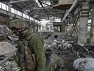 Ukrajintí vojáci v Avdijivce (7. bezna 2017)