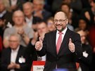 Martin Schulz na nedlním sjezdu SPD (19. bezna 2017)