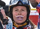 Snowboardistka Eva Samková po svém závod na mistrovství svta