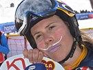 Snowboardistka Eva Samková po svém závod na mistrovství svta