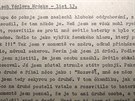 Případ vraha Václava Mrázka: část protokolu, kde Mrázek popisuje okolnosti...