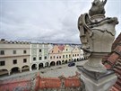 Hotel U erného orla v Teli. Stojí na krásném námstí Zachariáe z Hradce...