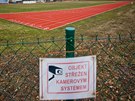 Atletický stadion v Hradci Králové, na nm trénují profesionální hasii.