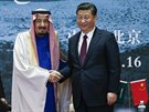 Saúdskoarabský král Salmán a čínský prezident Si Ťin-pching.
