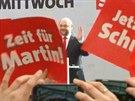Nejsilnjí oponent Merkelové Schulz je vyuený knihovník