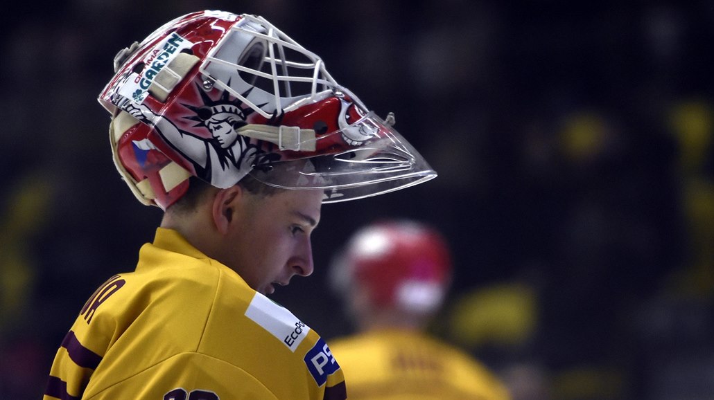 Jihlavský gólman Miroslav Svoboda ve druhém semifinále.