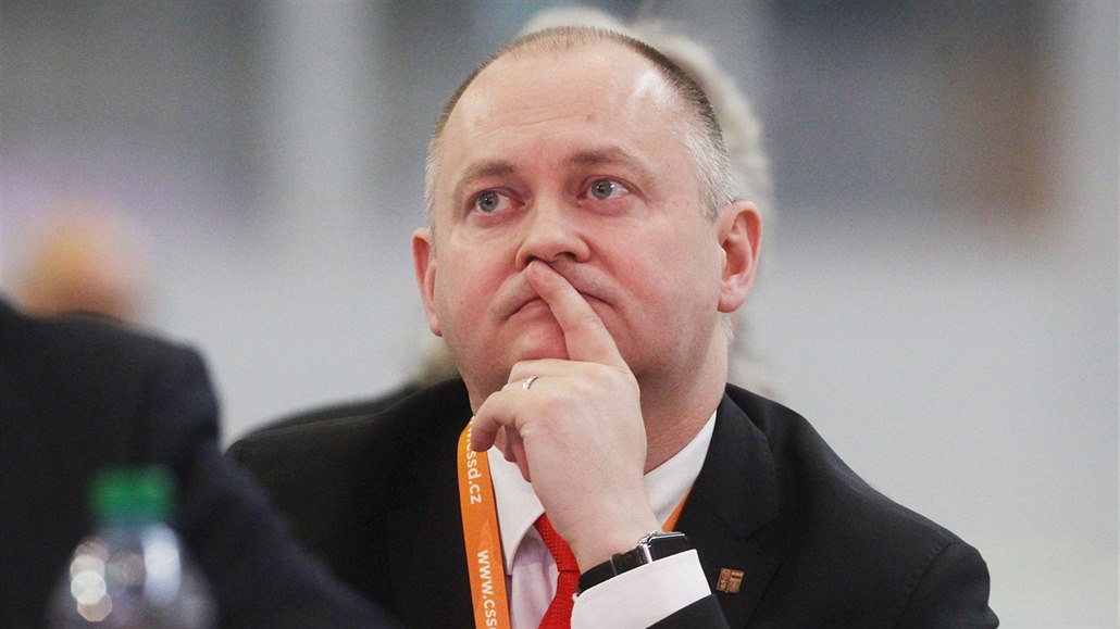 Michal Ha�ek na sjezdu �SSD v Brn� (10. b�ezna 2017)