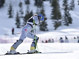 Smutn Veronika Velez Zuzulov, kter nedokonila 1. kolo slalomu ve Squaw...