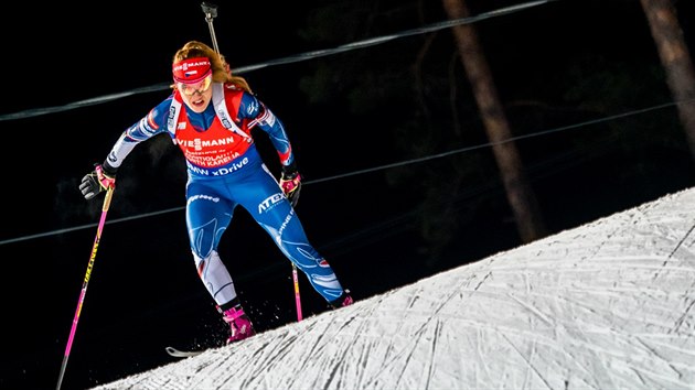 esk biatlonistka Gabriela Koukalov ve sprintu Svtovho pohru v Kontiolahti.